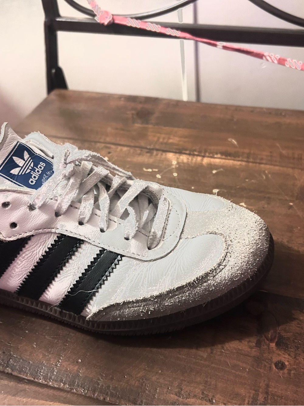 adidas Kids White Sneakers with Black Stripes